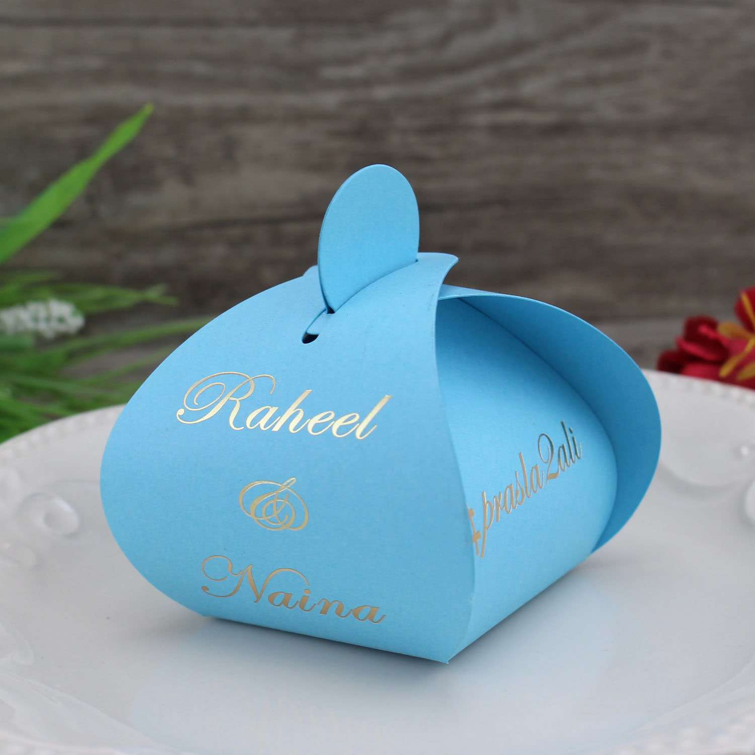 Wedding Candy Box Wholesale Wedding Supplies Customized Foil Printing 